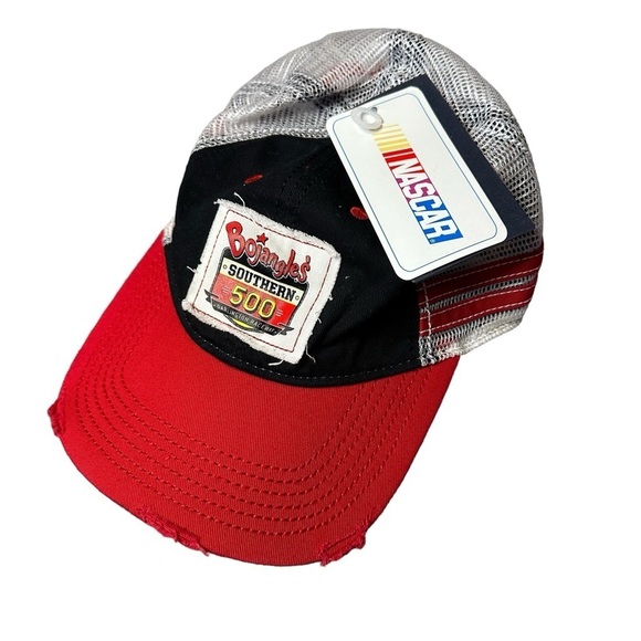 Fanatics NASCAR Bojangles’ Southern 500 Distressed Trucker Hat 2018 Darlington - Picture 1 of 5